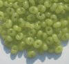 25 grams of 3x7mm Milky Olive Farfalle Seed Beads